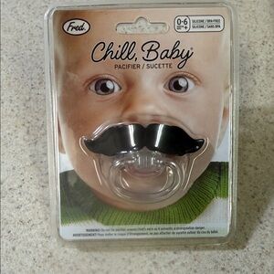 Fred Chill Baby Mustache Pacifier - Black